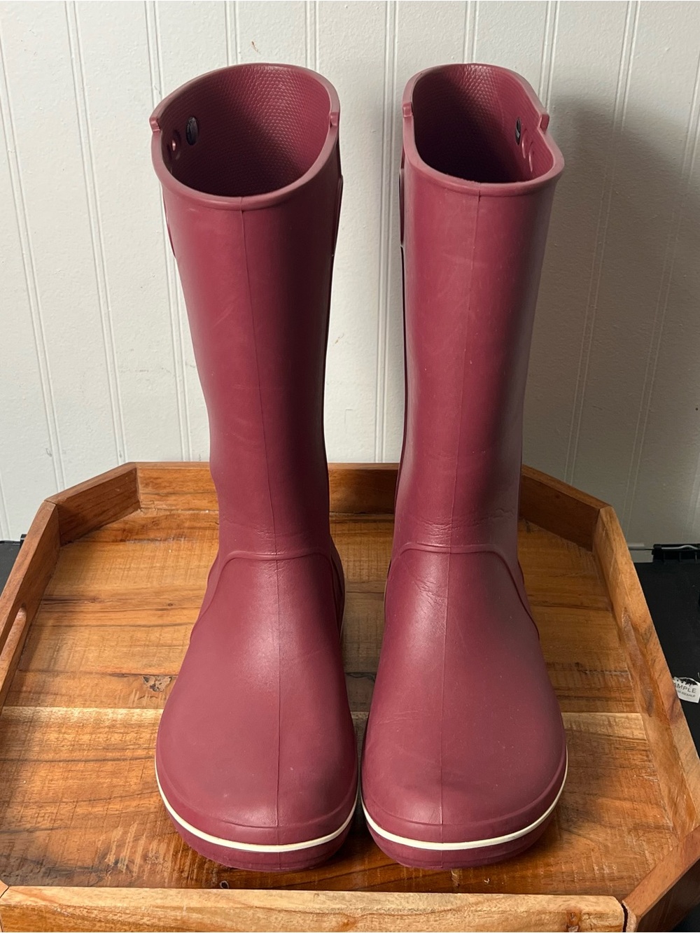 CROCS Tall Purple Rain Boots Womens 11